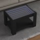 Sonata H Маса за кафе с LED, черна, 73x53x45 см, инженерно дърво
