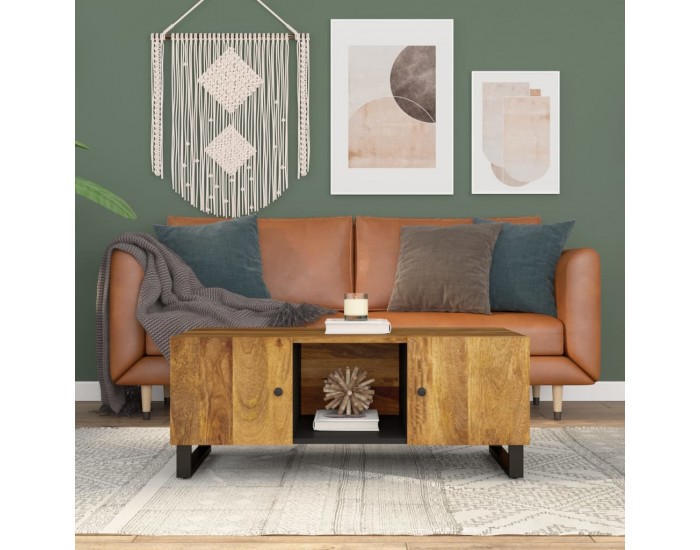 Sonata H Маса за кафе, 100x54x40 см, манго масив и инженерно дърво