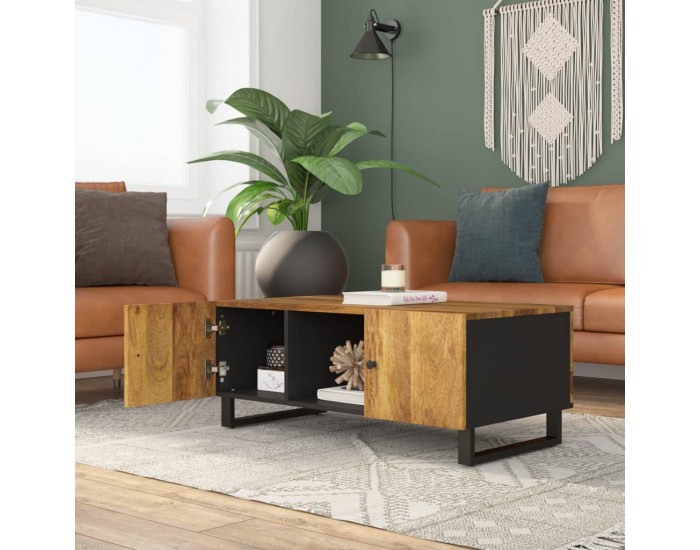 Sonata H Маса за кафе, 100x54x40 см, манго масив и инженерно дърво