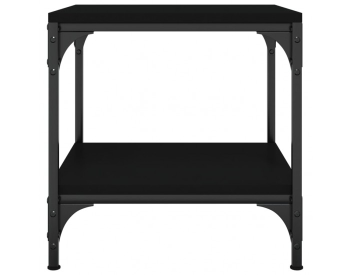 Sonata H Странични маси, 2 бр, черни, 40x40x40 см, инженерно дърво