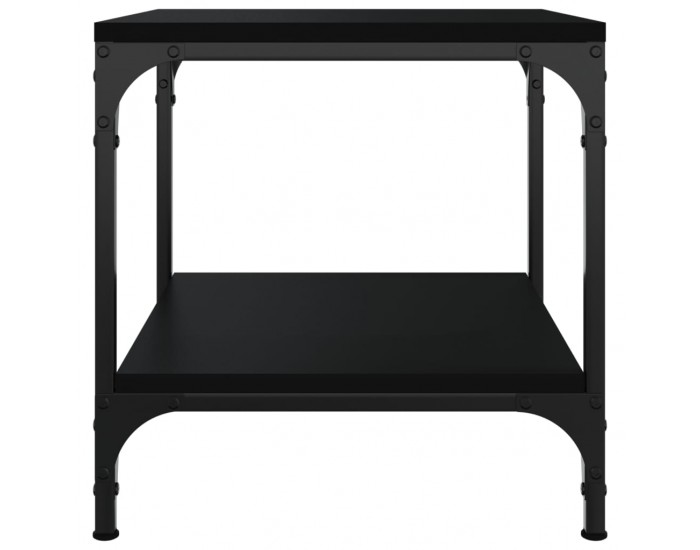 Sonata H Странични маси, 2 бр, черни, 40x40x40 см, инженерно дърво