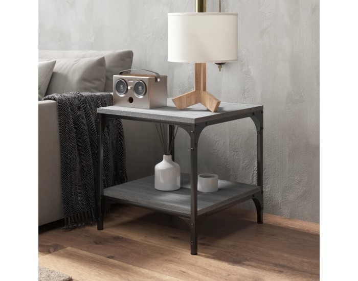 Sonata H Странични маси, 2 бр, сив сонома, 40x40x40 см, инженерно дърво