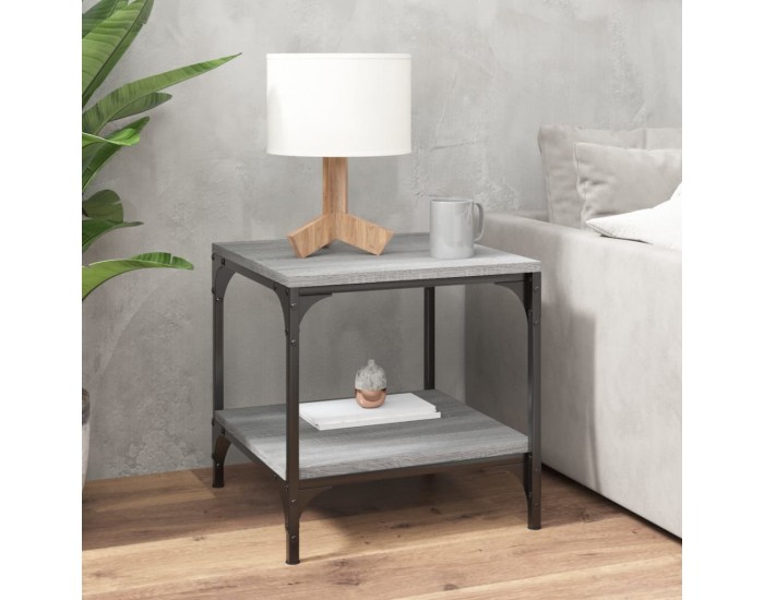 Sonata H Странични маси, 2 бр, сив сонома, 40x40x40 см, инженерно дърво