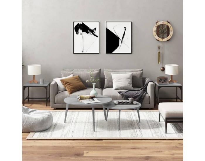 Sonata H Странична маса, cив сонома, 40x40x35 см, инженерно дърво