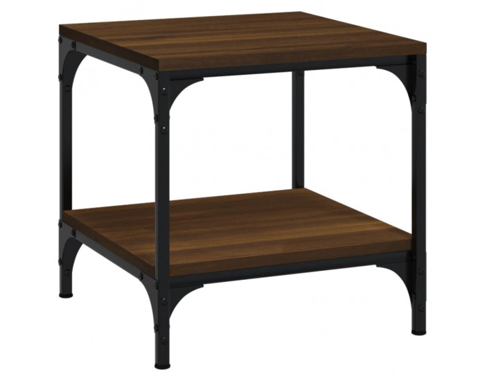 Sonata H Странични маси, 2 бр, Кафяв дъб, 40x40x40 см, инженерно дърво