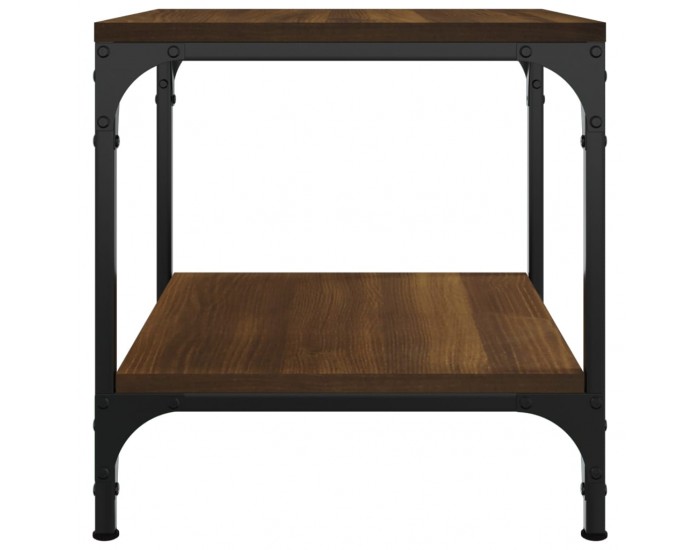 Sonata H Странични маси, 2 бр, Кафяв дъб, 40x40x40 см, инженерно дърво