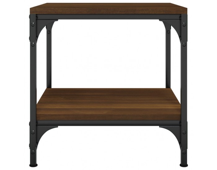 Sonata H Странични маси, 2 бр, Кафяв дъб, 40x40x40 см, инженерно дърво