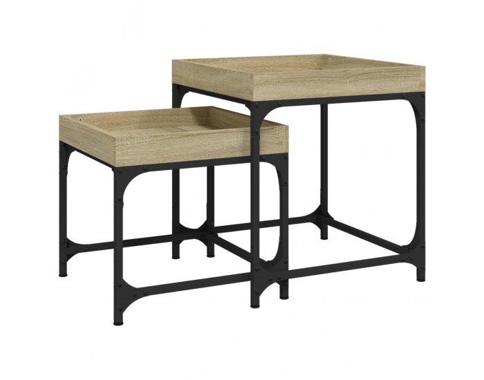 Sonata H Странични маси, 2 бр, дъб сонома, инженерно дърво