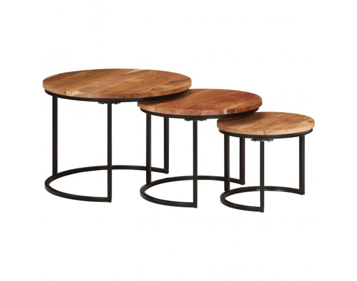 Sonata H Стифиращи маси, 3 бр, акация масив