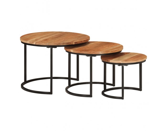 Sonata H Стифиращи маси, 3 бр, акация масив