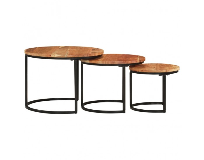 Sonata H Стифиращи маси, 3 бр, акация масив