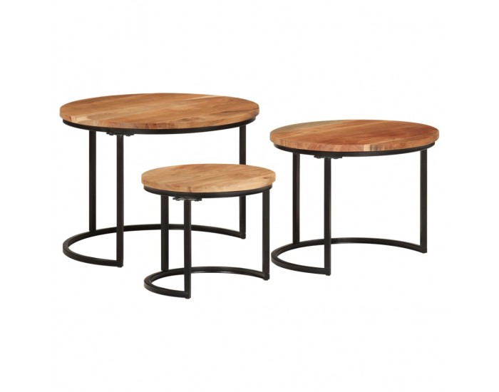 Sonata H Стифиращи маси, 3 бр, акация масив