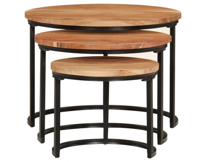 Sonata H Стифиращи маси, 3 бр, акация масив