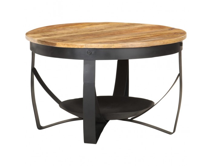 Sonata H Маса за кафе, Ø68x43 см, грубо мангово дърво