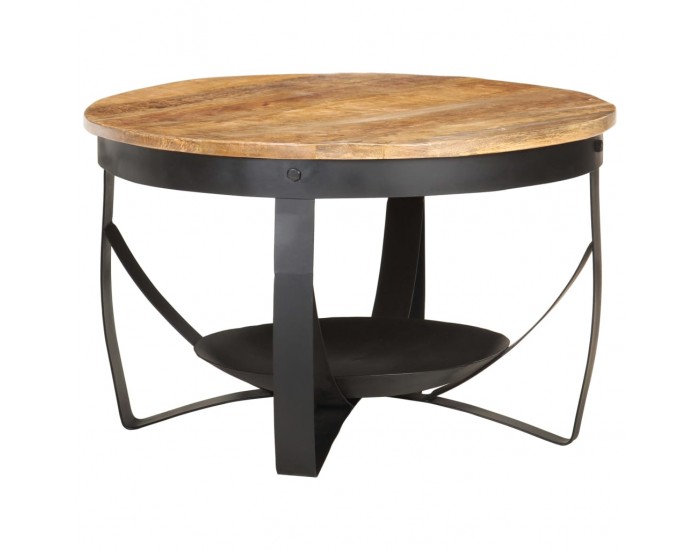 Sonata H Маса за кафе, Ø68x43 см, грубо мангово дърво