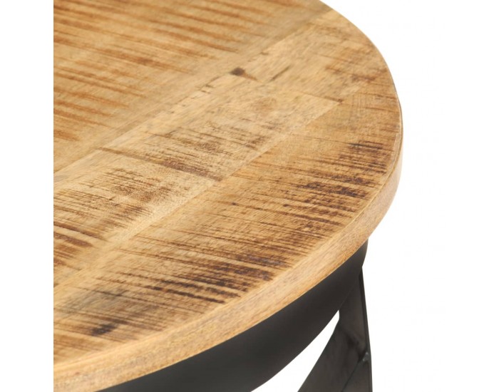 Sonata H Маса за кафе, Ø68x43 см, грубо мангово дърво