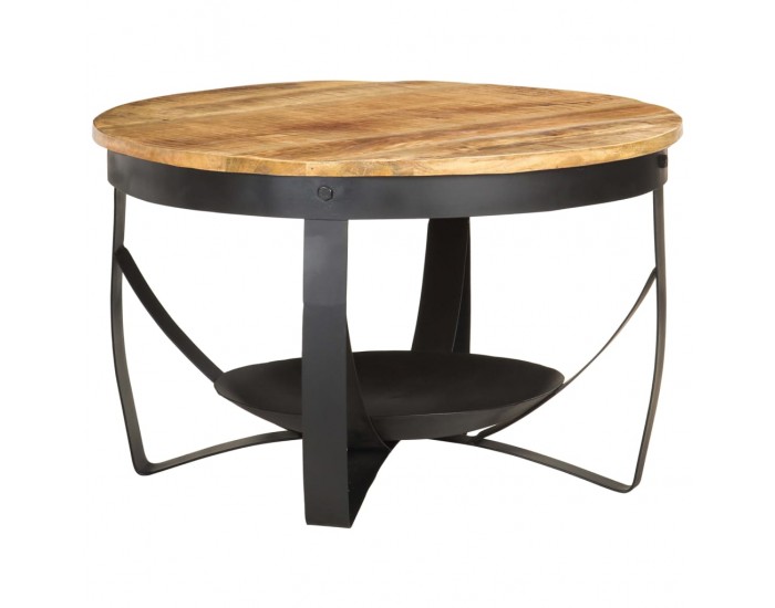 Sonata H Маса за кафе, Ø68x43 см, грубо мангово дърво