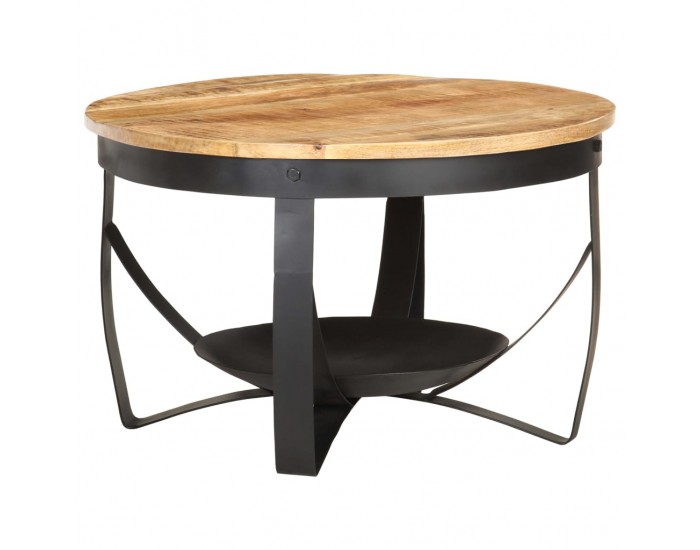 Sonata H Маса за кафе, Ø68x43 см, грубо мангово дърво