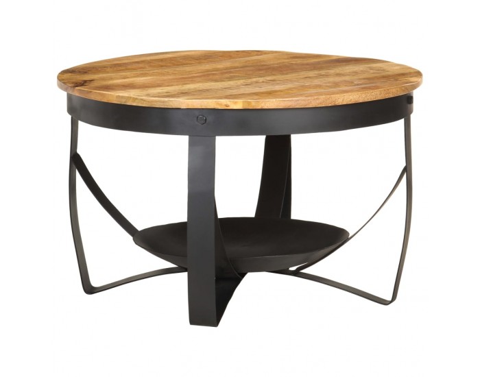 Sonata H Маса за кафе, Ø68x43 см, грубо мангово дърво