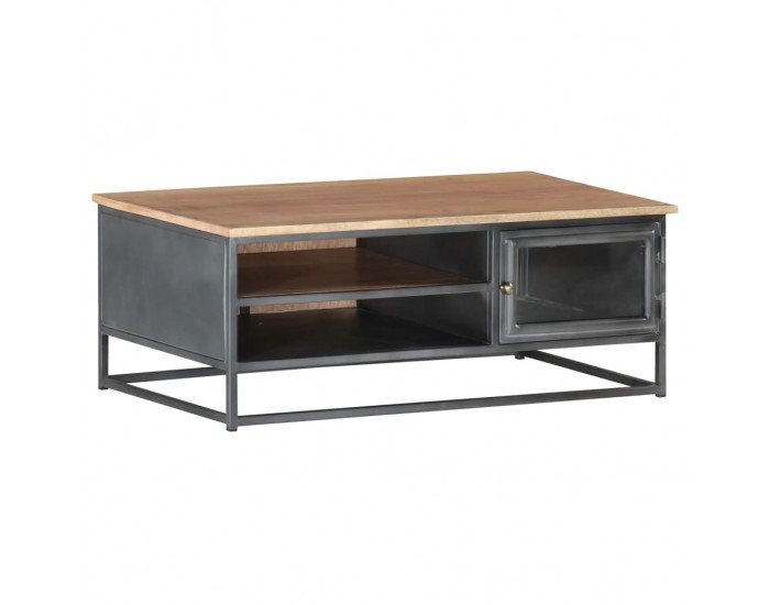 Sonata H Маса за кафе, сива, 90x50x35 см, акациево дърво масив