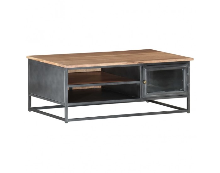 Sonata H Маса за кафе, сива, 90x50x35 см, акациево дърво масив