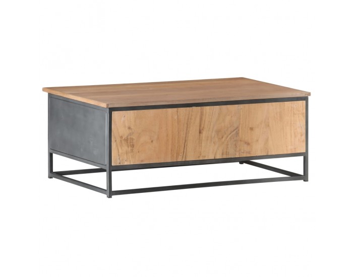 Sonata H Маса за кафе, сива, 90x50x35 см, акациево дърво масив