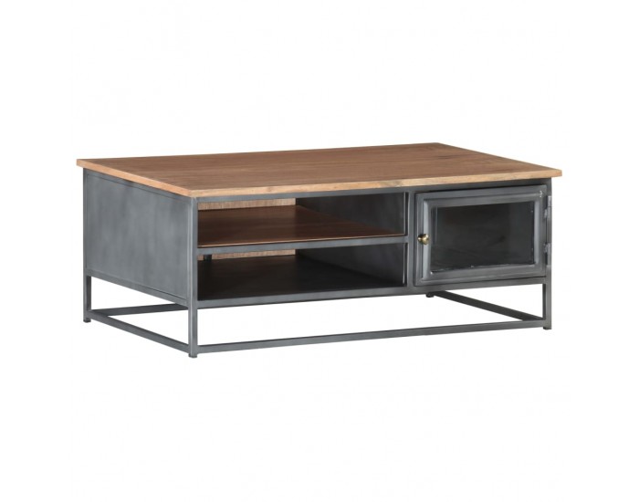 Sonata H Маса за кафе, сива, 90x50x35 см, акациево дърво масив