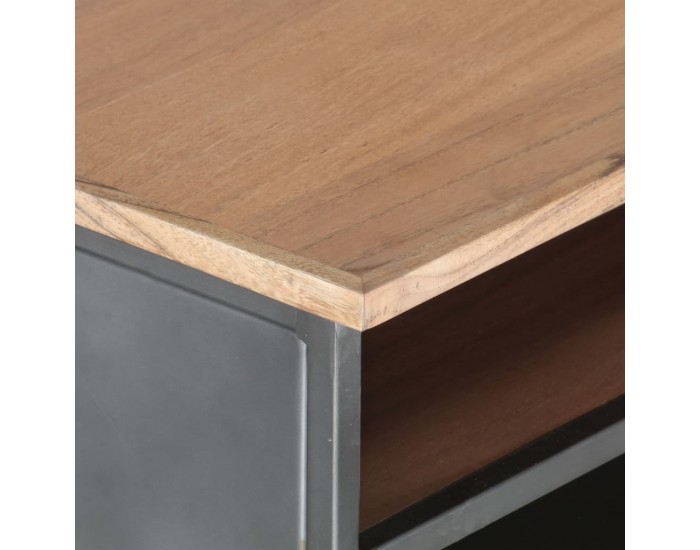 Sonata H Маса за кафе, сива, 90x50x35 см, акациево дърво масив