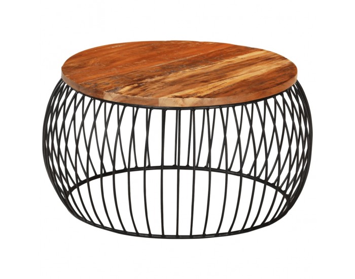 Sonata H Маса за кафе, Ø68 cм, регенерирано дърво масив