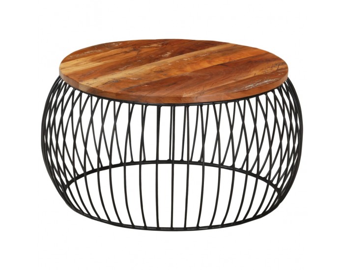 Sonata H Маса за кафе, Ø68 cм, регенерирано дърво масив