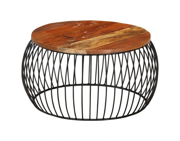 Sonata H Маса за кафе, Ø68 cм, регенерирано дърво масив