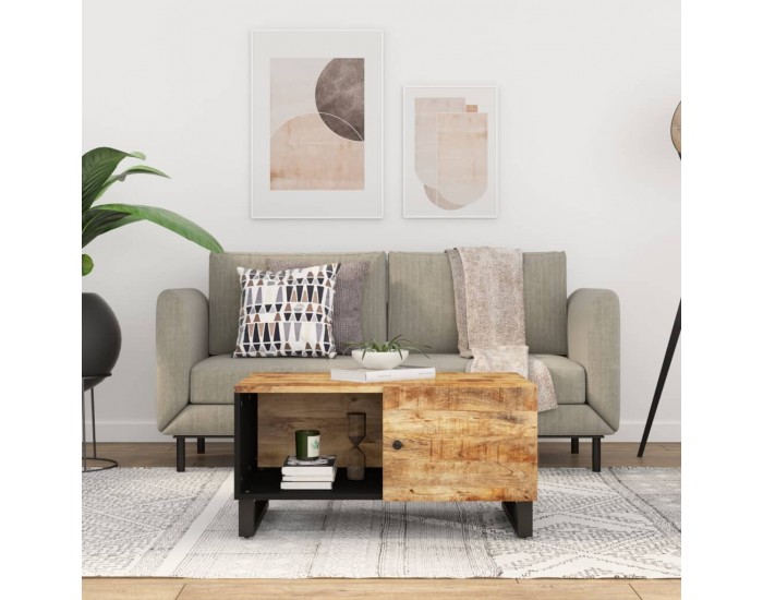 Sonata H Маса за кафе, 80x50x40 см, манго масив и инженерно дърво