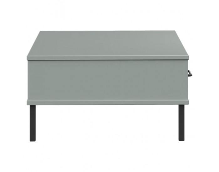 Sonata H Кафе маса с метални крака сива бор масив OSLO