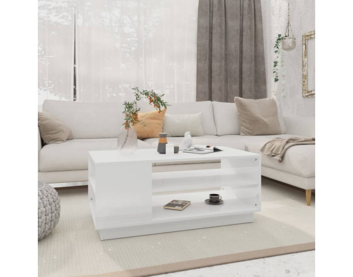 Sonata H Маса за кафе, бяла, 102x55x43 см, инженерно дърво