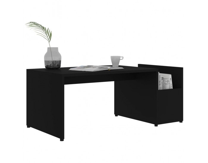 Sonata H Маса за кафе, черна, 90x45x35 см, инженерно дърво