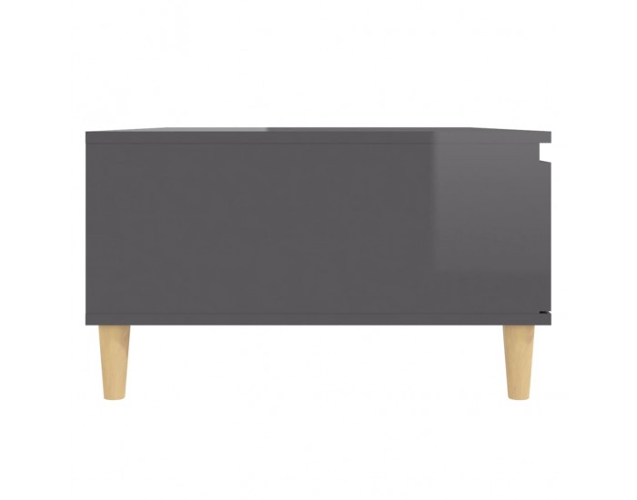 Sonata H Маса за кафе, сив гланц, 90x60x35 см, инженерно дърво