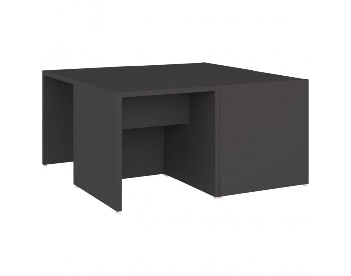 Sonata H Маси за кафе, 4 бр, сиви, 33x33x33 см, инженерно дърво