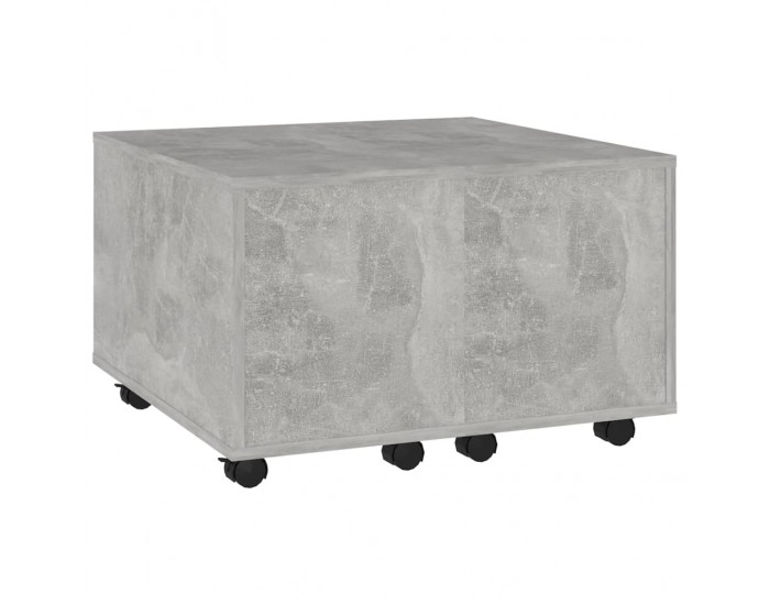 Sonata H Маса за кафе, бетонно сива, 60x60x38 см, инженерно дърво