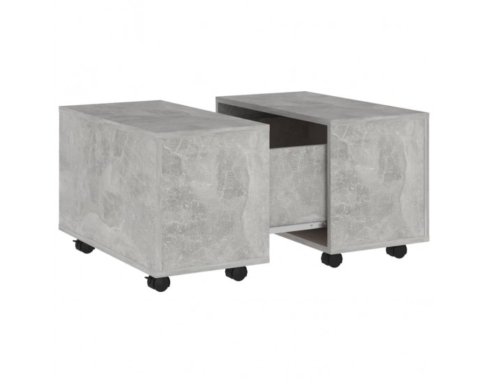 Sonata H Маса за кафе, бетонно сива, 60x60x38 см, инженерно дърво