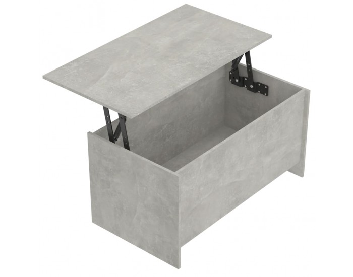 Sonata H Маса за кафе, бетонно сива, 102x55,5x52,5 см, инженерно дърво