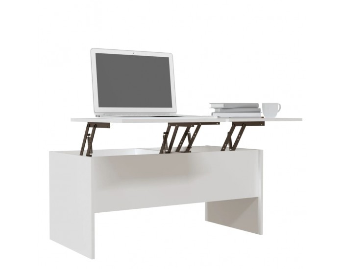 Sonata H Маса за кафе, бяла, 102x50,5x46,5 см, инженерно дърво