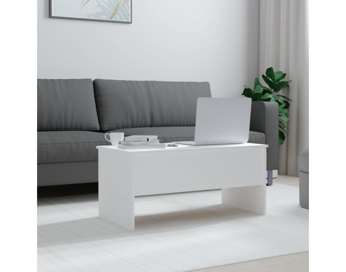 Sonata H Маса за кафе, бяла, 102x50,5x46,5 см, инженерно дърво