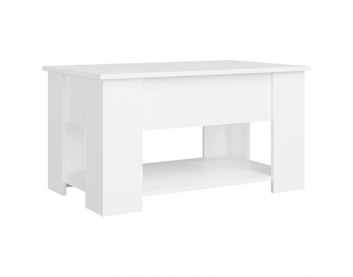 Sonata H Маса за кафе, бяла, 79x49x41 см, инженерно дърво