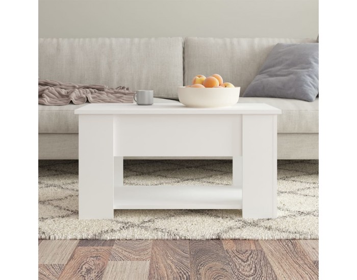 Sonata H Маса за кафе, бяла, 79x49x41 см, инженерно дърво