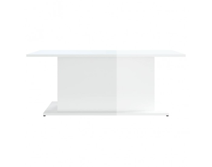 Sonata H Кафе маса, бял гланц, 102x55,5x40 см, инженерно дърво