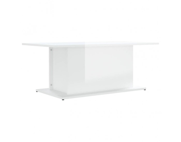 Sonata H Кафе маса, бял гланц, 102x55,5x40 см, инженерно дърво