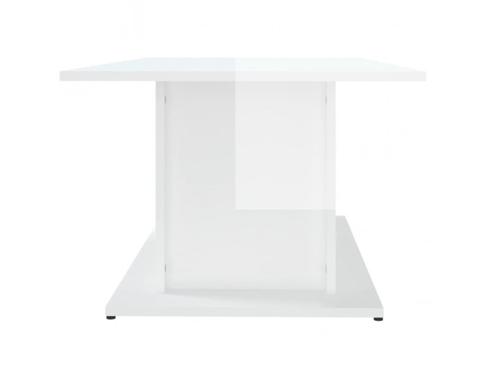 Sonata H Кафе маса, бял гланц, 102x55,5x40 см, инженерно дърво