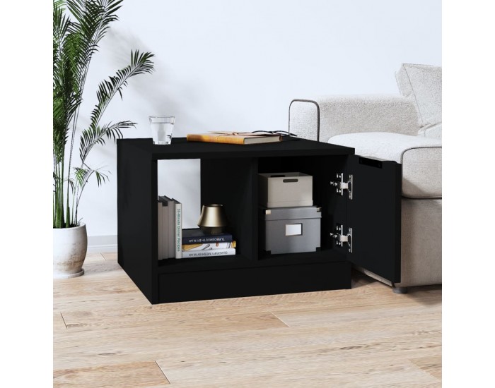 Sonata H Маса за кафе, черна, 50x50x36 см, инженерно дърво