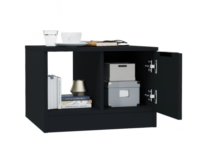 Sonata H Маса за кафе, черна, 50x50x36 см, инженерно дърво