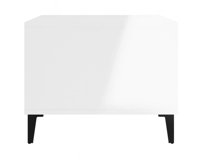 Sonata H Кафе маса, бял гланц, 60x50x40 см, инженерно дърво